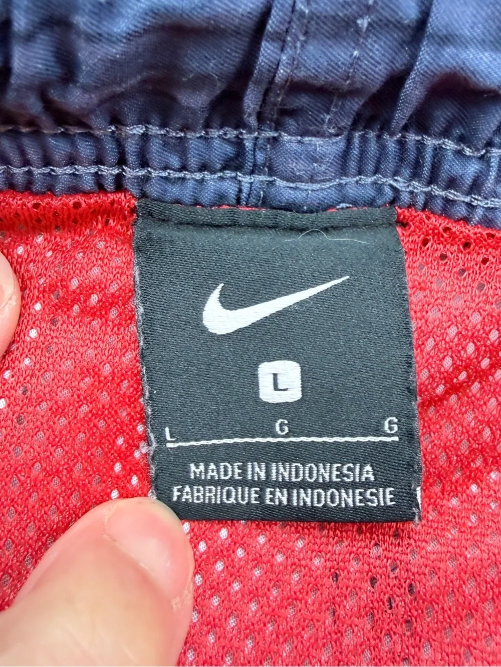 Nike Gradient Gray to Red Swim Trunks with Drawstring